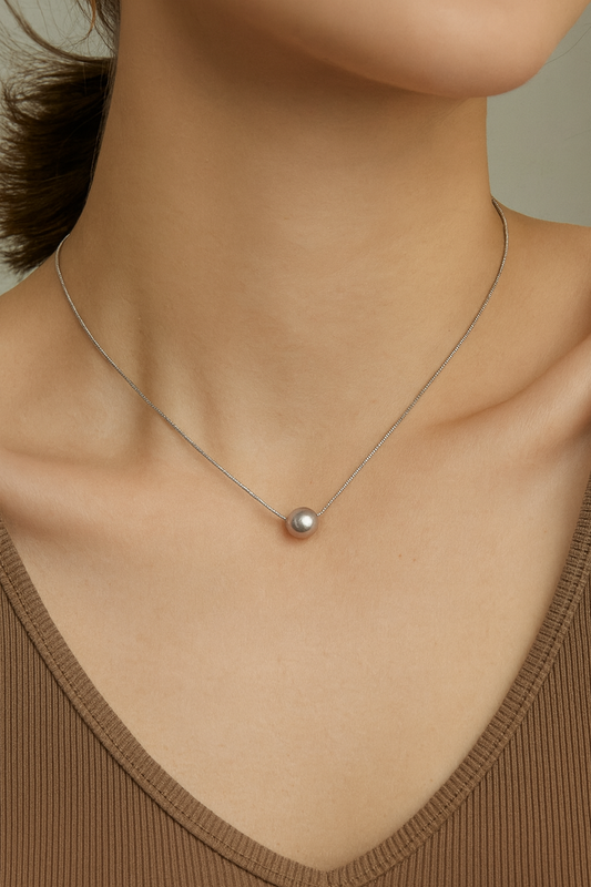 Simple Style Solid Color 304 Stainless Steel PVD Coated Necklace