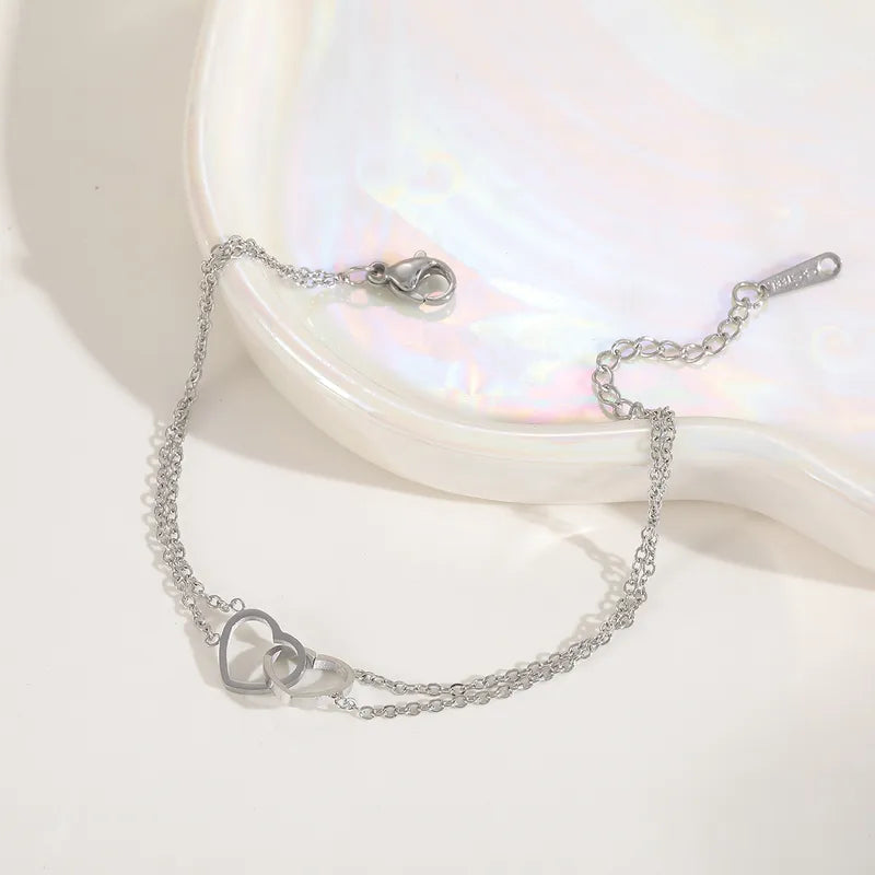 Heart Style 18K Gold Plated Plating Bracelet