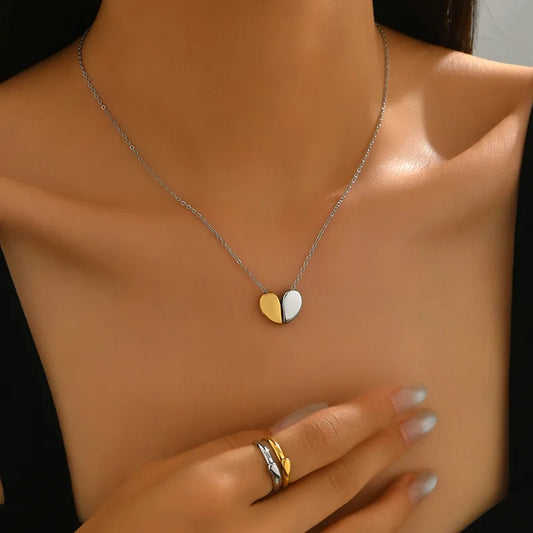 Romantic Style Heart Shaped Chain Necklace