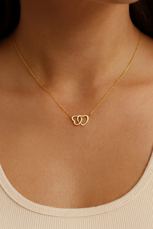 Heart Style 18K Gold Plated Plating Necklace