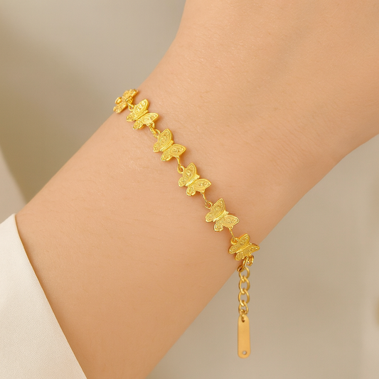 Classic Style Butterfly Titanium Steel Bracelet