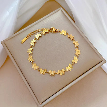 Classic Style Butterfly Titanium Steel Bracelet