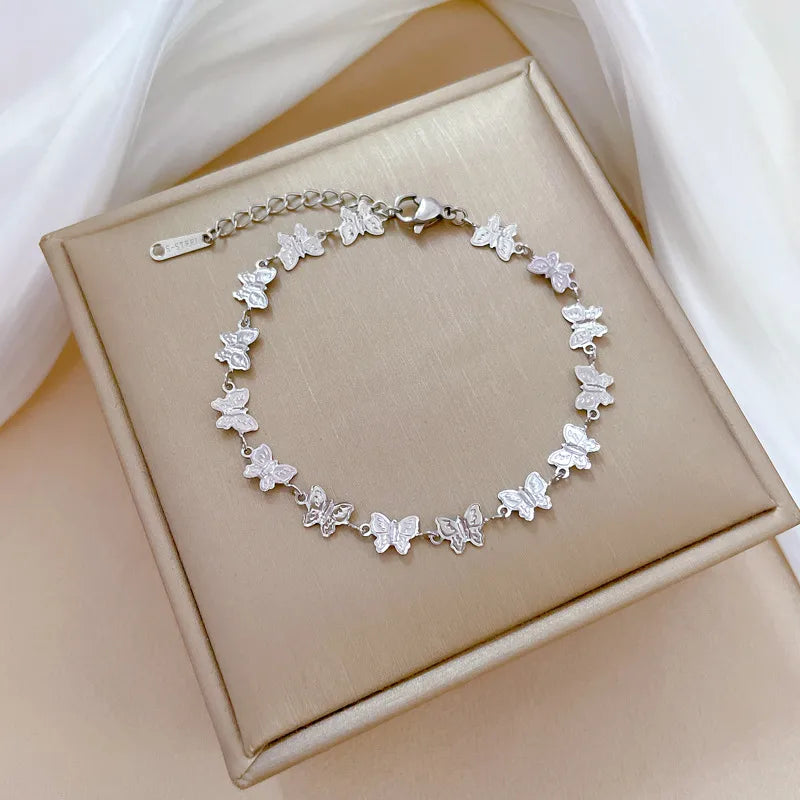 Classic Style Butterfly Titanium Steel Bracelet