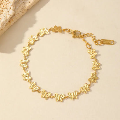 Classic Style Butterfly Titanium Steel Bracelet