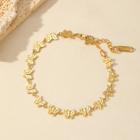 Classic Style Butterfly Titanium Steel Bracelet