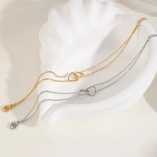 Heart Style 18K Gold Plated Plating Bracelet