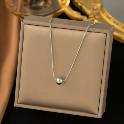 Simple Style Solid Color 304 Stainless Steel PVD Coated Necklace