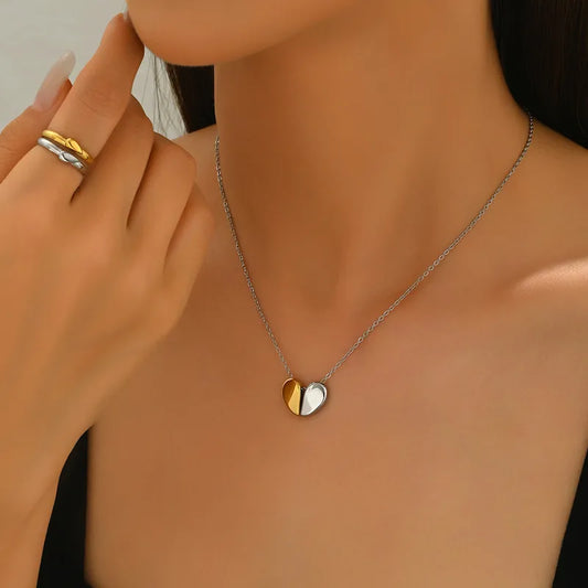Romantic Style Heart Shaped Chain Necklace