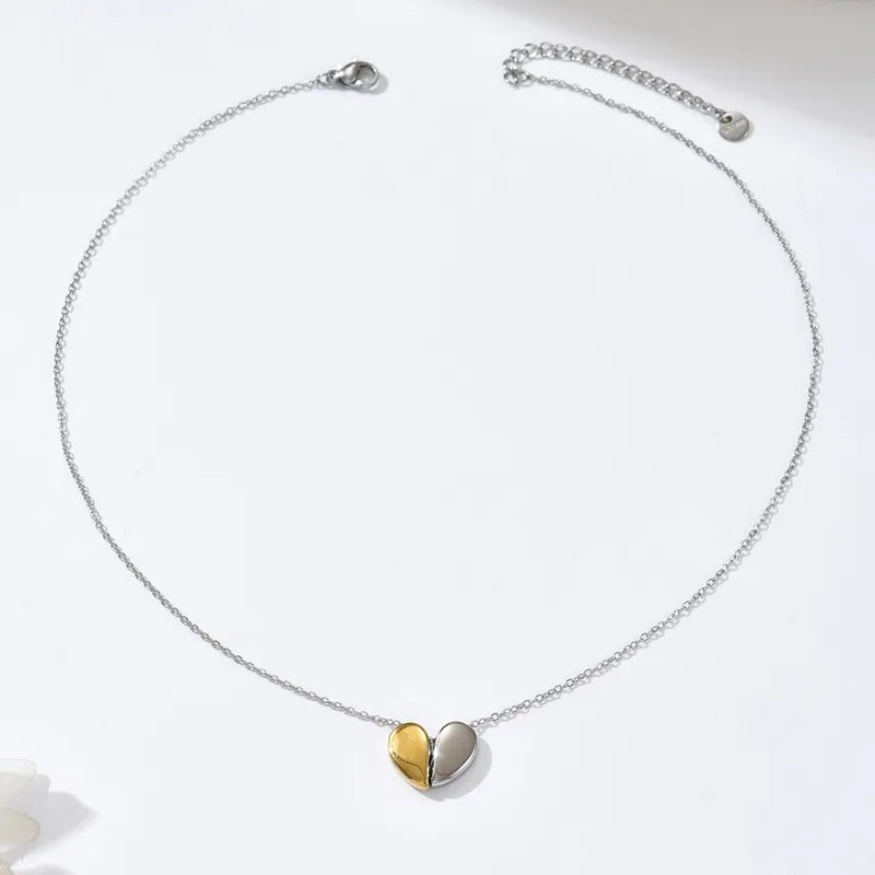 Romantic Style Heart Shaped Chain Necklace