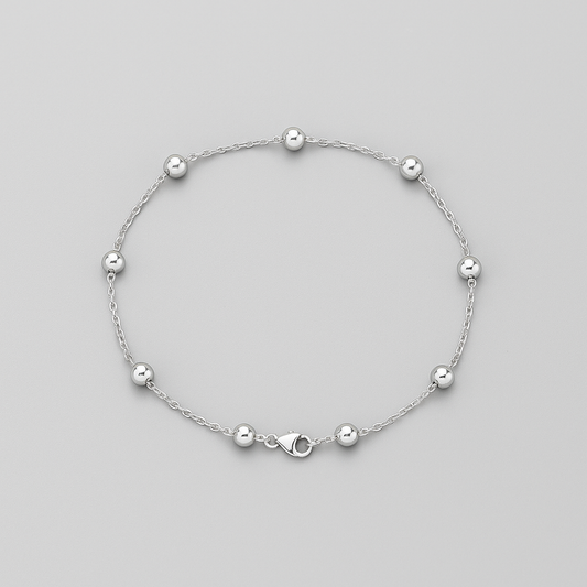 Round Beads O Chain Titanium Steel Plating Necklace Bracelet